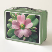 Lunch Box Clover Floral rose et vert Oxalis (Dos)