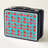 Lunch Box Coccinelles Insecte Chanceux Cœurs Rouges Points N (Dos)