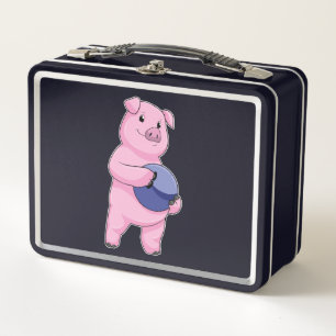 Lunch Box Cochon à Bowling avec balle de Bowling