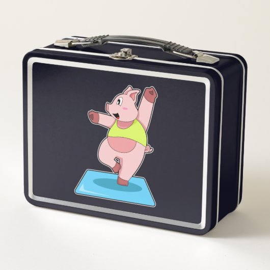 Lunch Box Cochon au yoga Fitness (Devant)