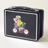 Lunch Box Cochon avec bicyclette et casque (Dos)