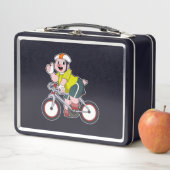 Lunch Box Cochon avec bicyclette et casque (En situation)