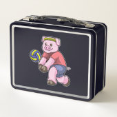 Lunch Box Cochon de sport avec volleyball (Dos)