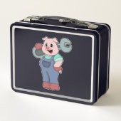 Lunch Box Cochon en mécanique avec clé (Dos)