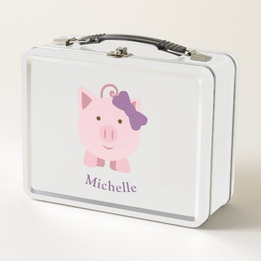 Lunch Box Cochon fille mignonne (Devant)