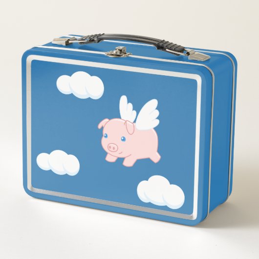 Lunch Box Cochon volant - Cochon mignon avec ailes (Devant)