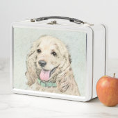 Lunch Box Cocker Spaniel Buff Peinture - Art Chien original (En situation)
