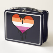 Lunch Box Coeur de goutte de fierté lesbienne (Devant)