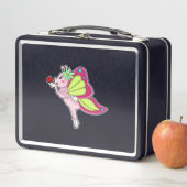 Lunch Box Coeur en fleurs papillon (En situation)