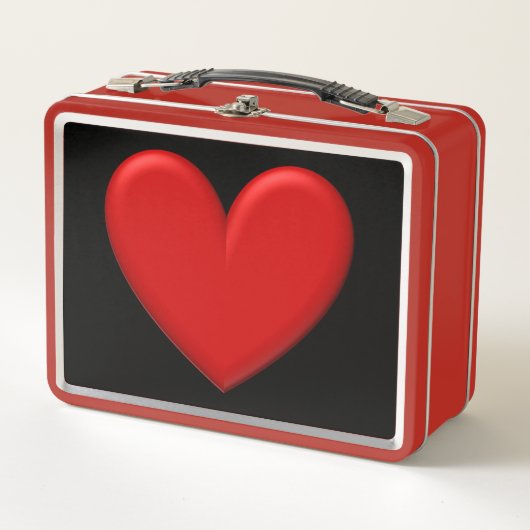 Lunch Box Cœur gonflé rouge (Devant)