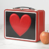 Lunch Box Cœur gonflé rouge (En situation)