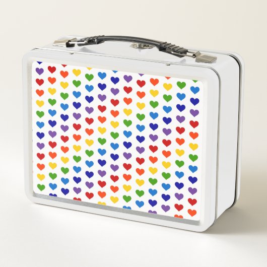 Lunch Box Coeurs arc-en-ciel rétro des années 80 (Dos)