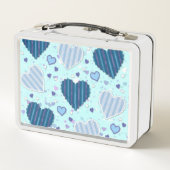 Lunch Box Coeurs bleu et violet (Dos)