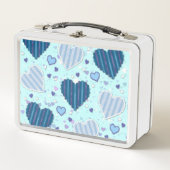 Lunch Box Coeurs bleu et violet (Devant)