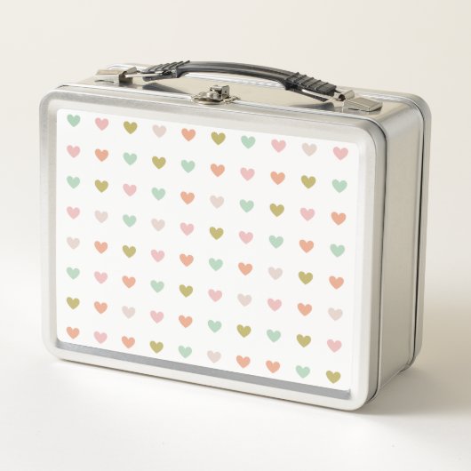 Lunch Box Coeurs de couleur mignonne (Devant)