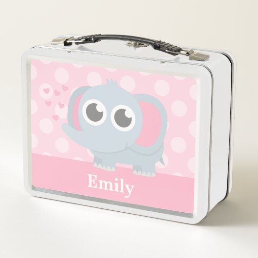 Lunch Box Coeurs Eléphants Blowers Avec Tronc (Dos)