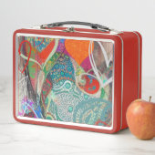 Lunch Box Coeurs et Paisley (En situation)
