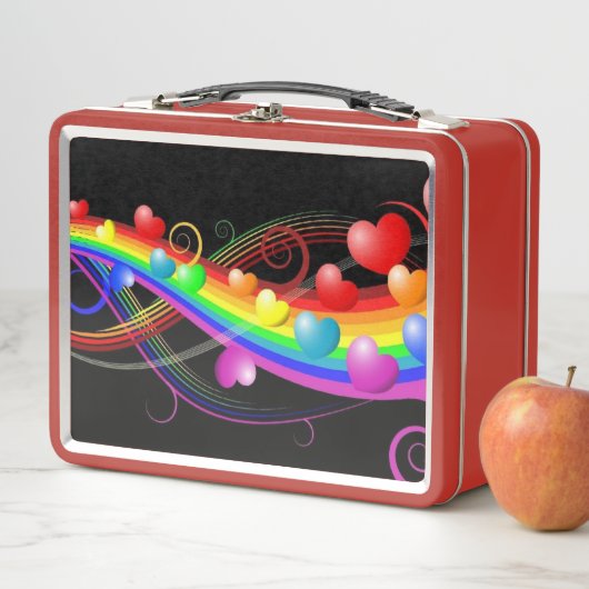 Lunch Box Coeurs et tourbillons (En situation)