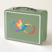 Lunch Box Colibri arc-en-ciel avec symbole Infinity (Dos)