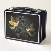 Lunch Box Colibri noir et or (Dos)