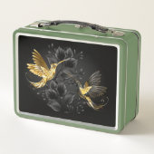 Lunch Box Colibri noir et or (Dos)