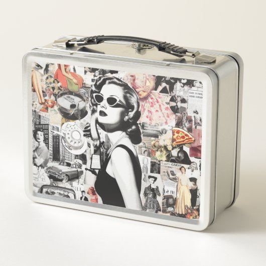 Lunch Box Collage Abstrait des années 60 (Dos)