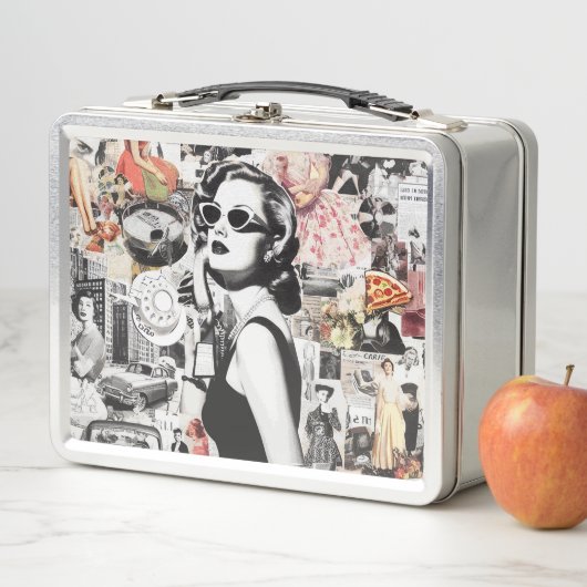 Lunch Box Collage Abstrait des années 60 (En situation)