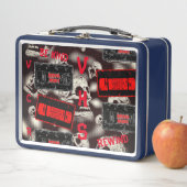 Lunch Box Collage de cassette vidéo de films d'horreur (En situation)