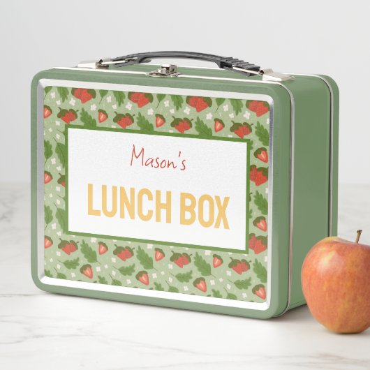 Lunch Box Collection de Motifs de paniers de fruits - Fraise (En situation)