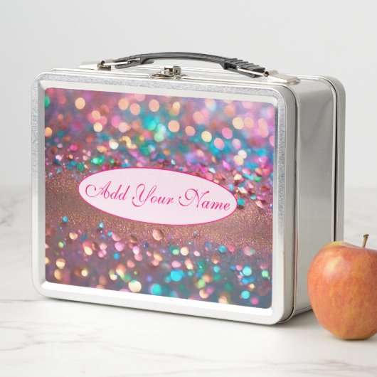 Lunch Box Collection Holographique Opale parties scintillant (En situation)