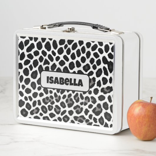 Lunch Box Collection Luxe White Leopard Elégante (En situation)