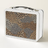 Lunch Box Collection moderne de luxe blanc léopard élégant (Dos)