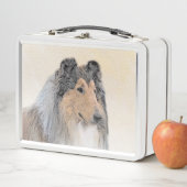 Lunch Box Collie (Rough) Peinture - Cute Original Chien Art (En situation)