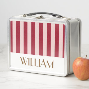 Lunch Box Coloré rouge rétro Cadeaux personnalisés modèle