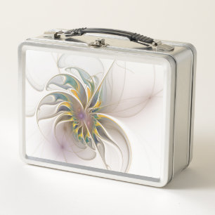 Lunch Box Colorful fractal ornament. Flower art