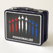 Lunch Box Combattants à réaction de drapeau américain person (Dos)