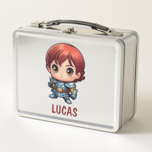 Lunch Box Comic Knight Personalized Kids Adventure School (Devant)