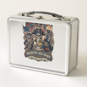 Lunch Box Commandant crâne colonial patriotique sombre Sk