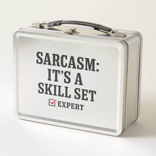 Lunch Box Compétence en sarcasme Typographie experte (Devant)