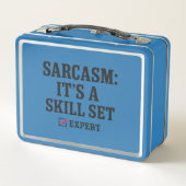 Lunch Box Compétence en sarcasme Typographie experte (Dos)