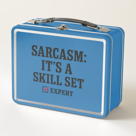 Lunch Box Compétence en sarcasme Typographie experte (Devant)
