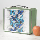 Lunch Box Composition des White and Blue Butterflies (En situation)