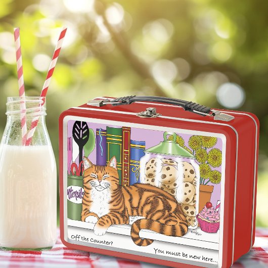 Lunch Box Comptoir de cuisine Orange Tabby Top Chat