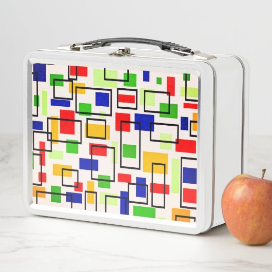 Lunch Box Conception Abstraite de Mondrian (En situation)