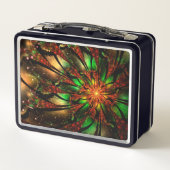 Lunch Box Conception Abstraite des fleurs fractales. (Dos)
