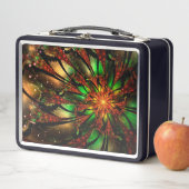 Lunch Box Conception Abstraite des fleurs fractales. (En situation)
