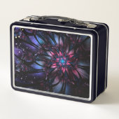 Lunch Box Conception Abstraite des fleurs fractales. (Dos)