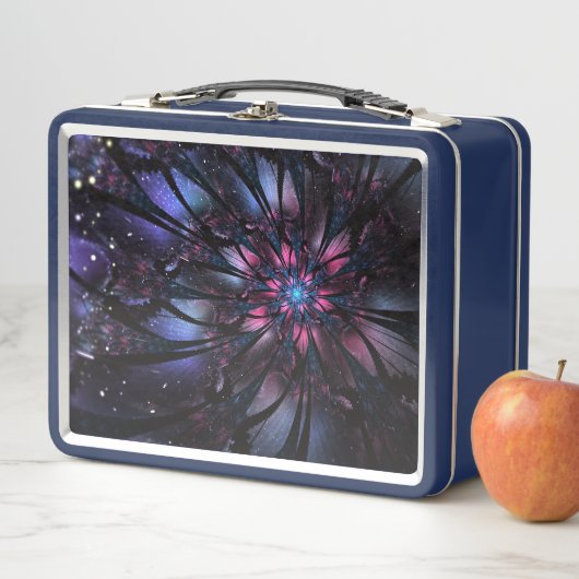 Lunch Box Conception Abstraite des fleurs fractales. (En situation)