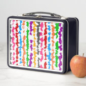 Lunch Box Conception Abstraite Irrégulière Colorée Blanche (En situation)