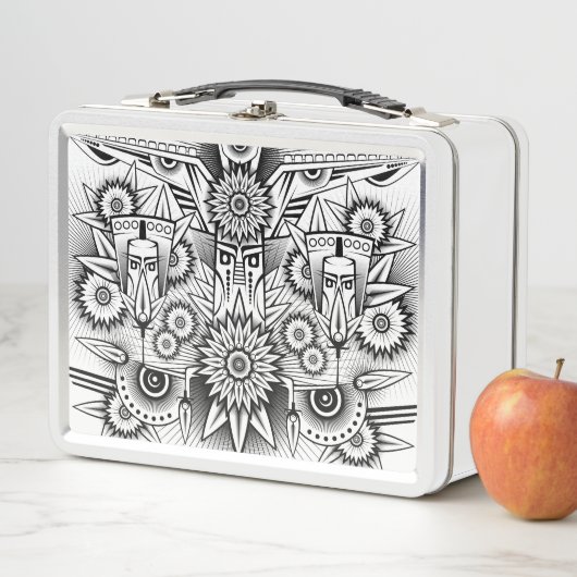 Lunch Box Conception artistique tribale (En situation)